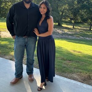 American Threads Deep Blue Maxi Dress